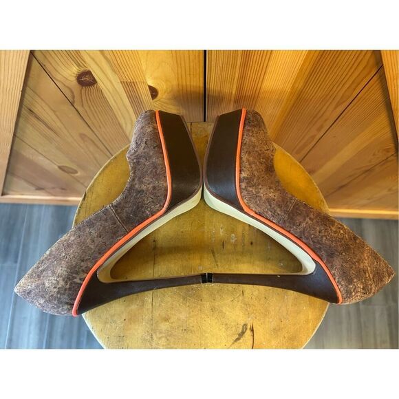 JUST FABULOUS Size 8 5.25" Heel 1.5" Platform Cork Shoes - Picture 7 of 9